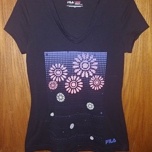 Black Workout Shirt with Design